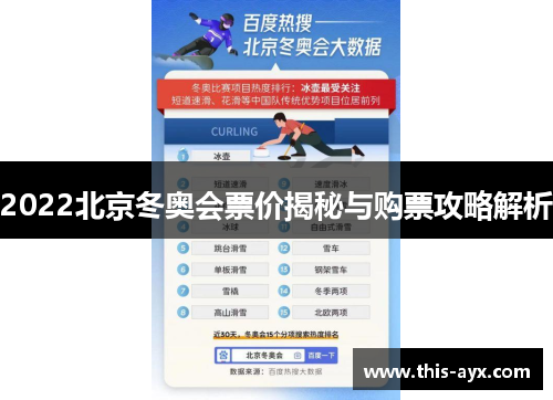 2022北京冬奥会票价揭秘与购票攻略解析 2022北京冬奥会票价揭秘与购票攻略解析
